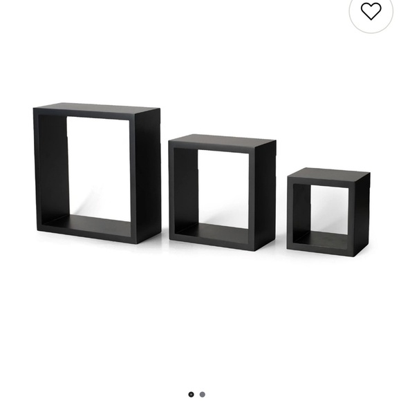Espresso Wall Cubes - Set of 3 - Picture 2 of 3